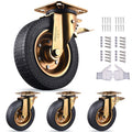 8 Inch Heavy Duty Casters Set of 4 - Smooth, High Capacity Mobility