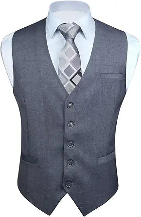 HISDERN Men's Suit Vest for Business and Formal Occasions