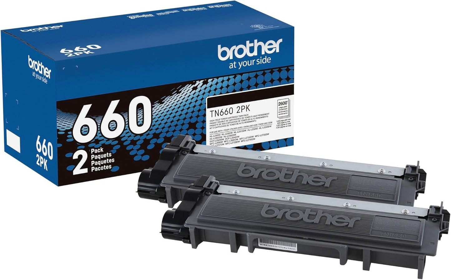 Brother Genuine High-Yield Black Toner 2PK