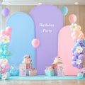 Arch Backdrop Cover Set of 3 Blue Purple Pink - Stretchy Spandex
