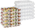 Cupcake Containers 24 Count x 10 Sets - Clear Stackable Carriers