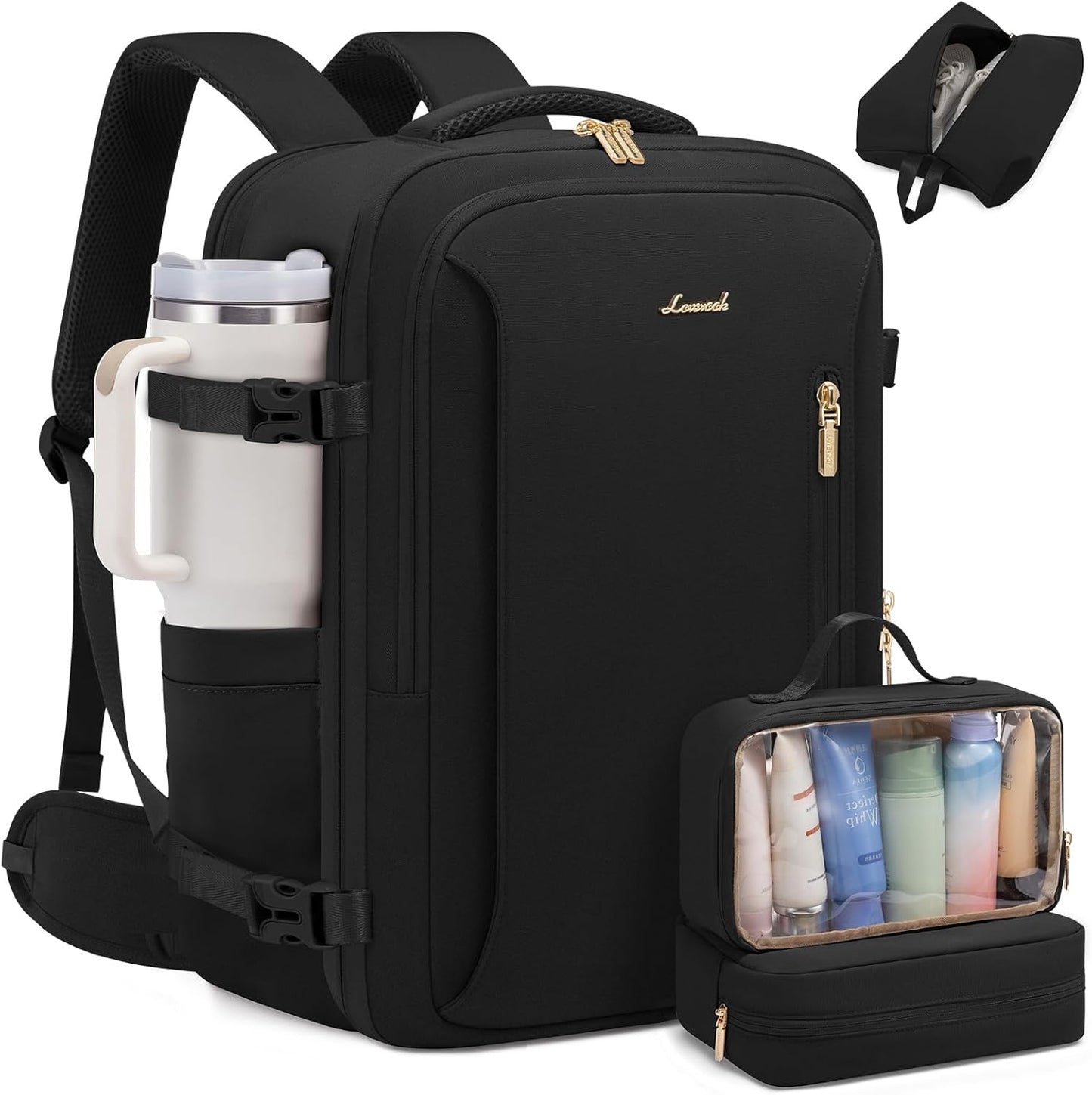 LOVEVOOK Travel Backpack for Women with Waist Strap and 40L Capacity