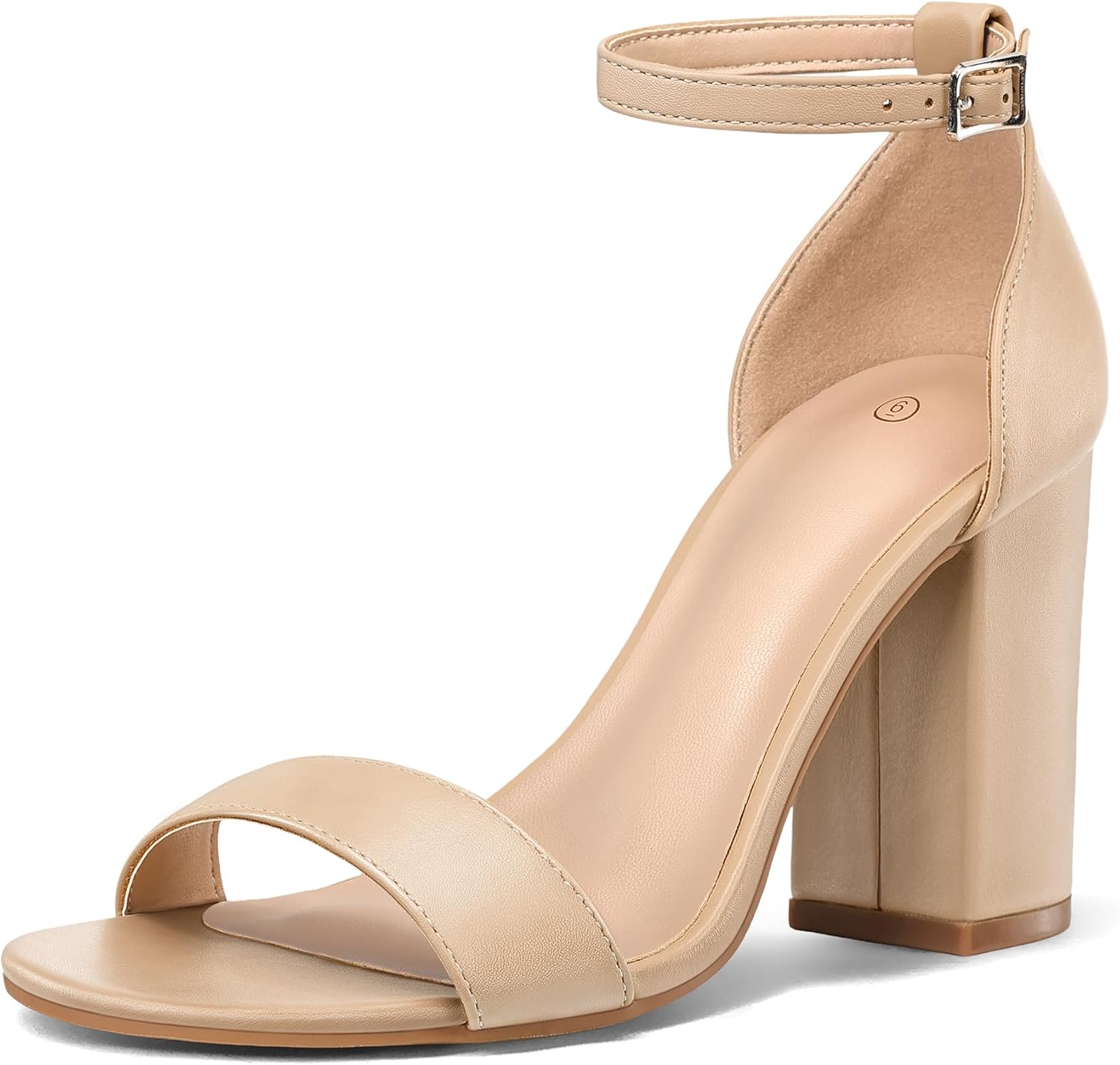 COASIS Women's Chunky Block Heels Open Toe Ankle Strap Sandals
