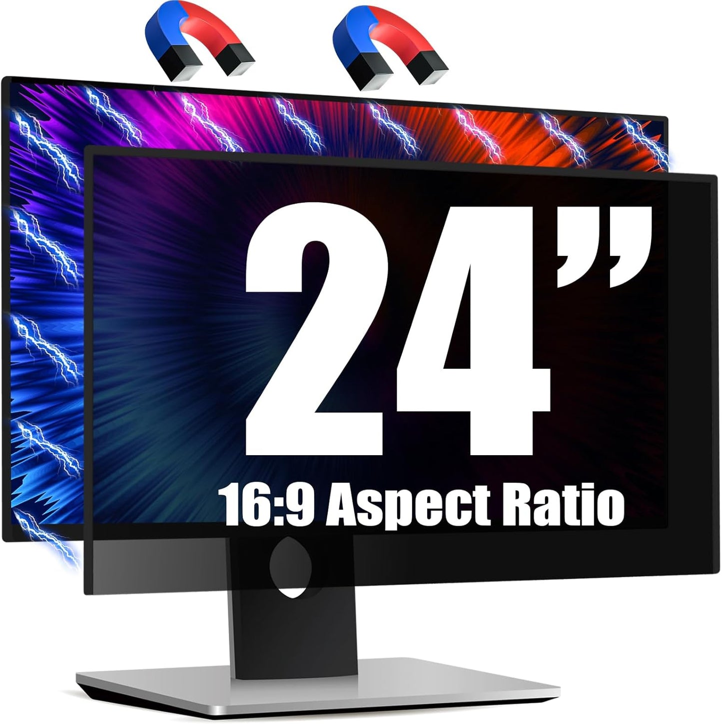 Magnetic Invisible Privacy Screen Filter for 24 Inch Monitors