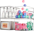 Clear plastic storage bins with LIDS - 4 pack clear organizer