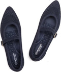 Frank Mully Women's Mesh Flats Mary Jane Pointed Toe - Breathable
