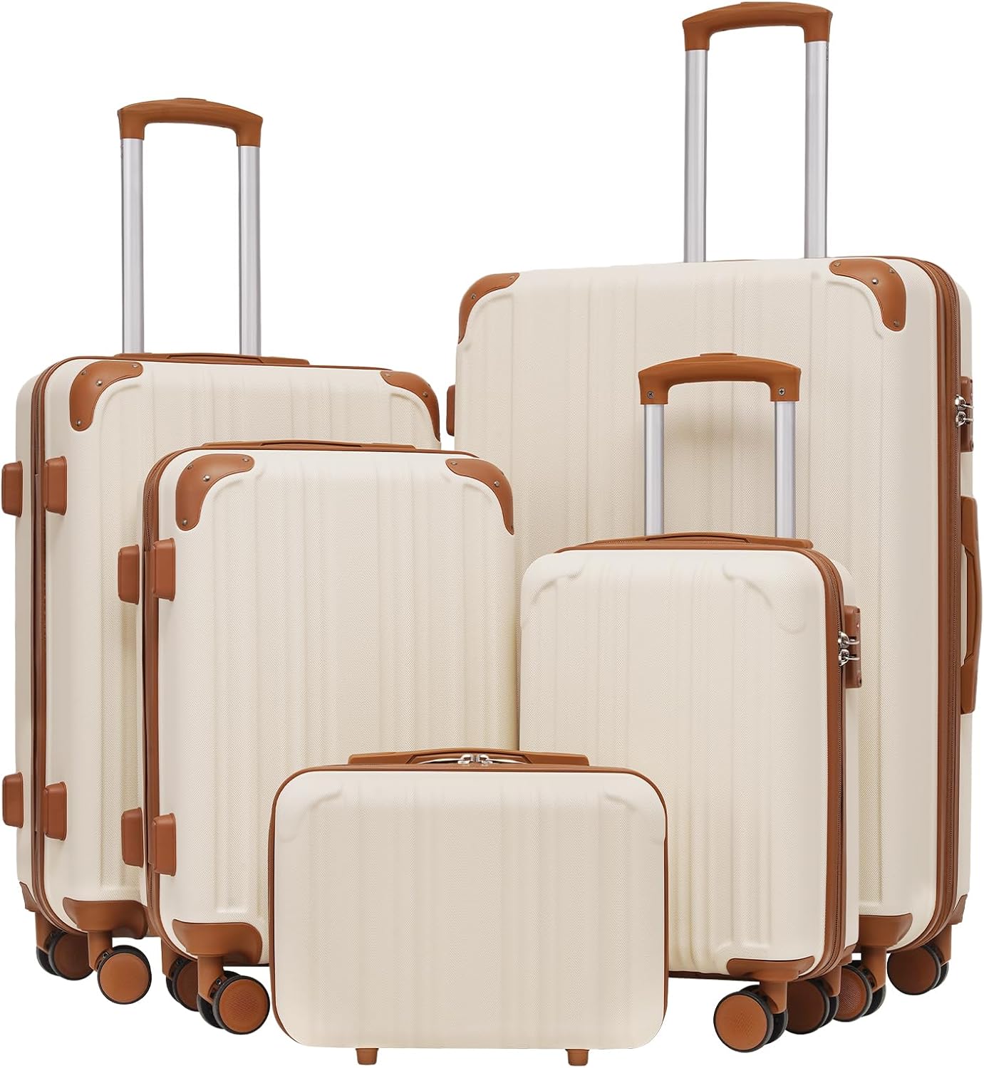 Coolife Expandable 28in Suitcase ABS Spinner Luggage Set
