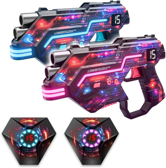 Laser Tag Guns Set of 2 with Dynamic Barrel for Exciting Play