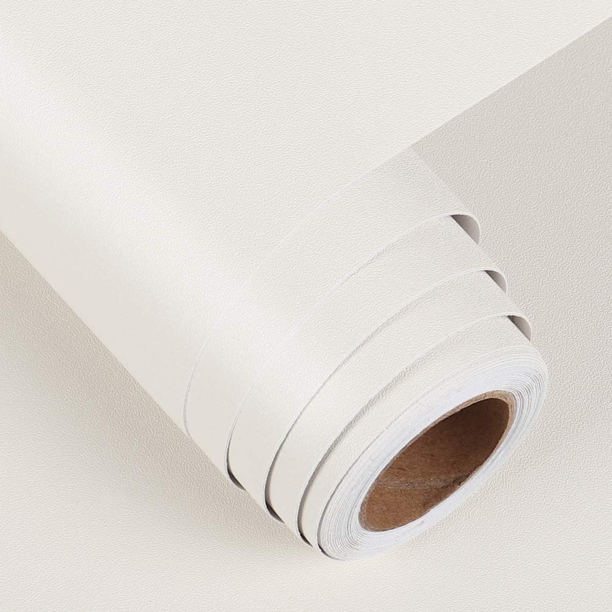 FunStick 24in x 200in Solid Cream White Contact Paper Roll