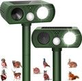 Solar Ultrasonic Animal Repellent 2PACK - Motion Sensor Deer & Rodent