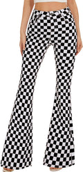 Bell Bottom Jeans for Women High Waisted Plaid Flare (Style L5M2)
