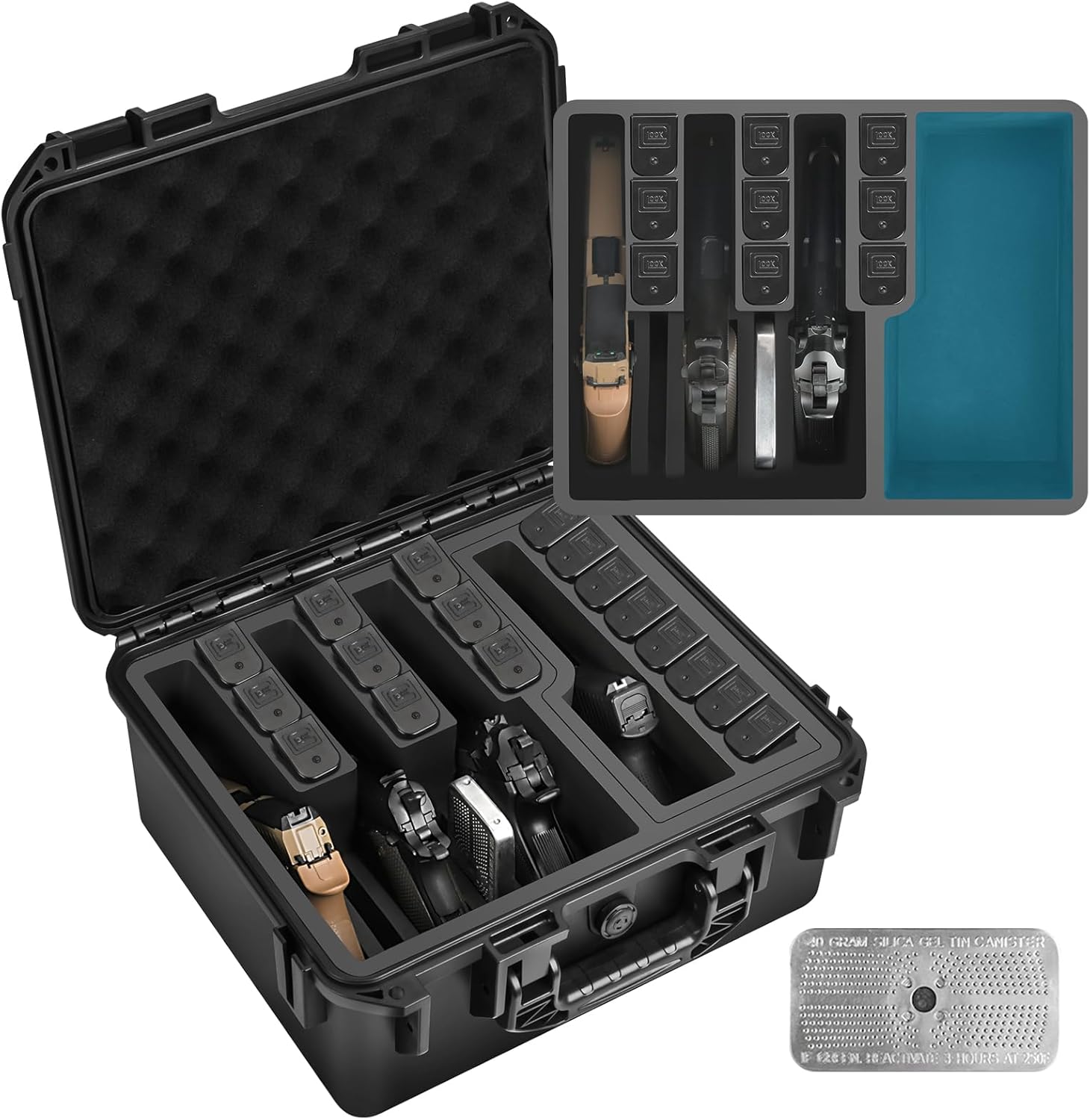 TSA Approved Gun Case for Pistol - Heavy Duty Hard Shell Case
