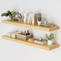 48W x 12D Long Floating Shelf Set of 2 - Extra Deep Wall Shelves