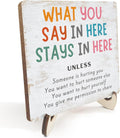Mindful Wood Sign for Home Office by Siumeili