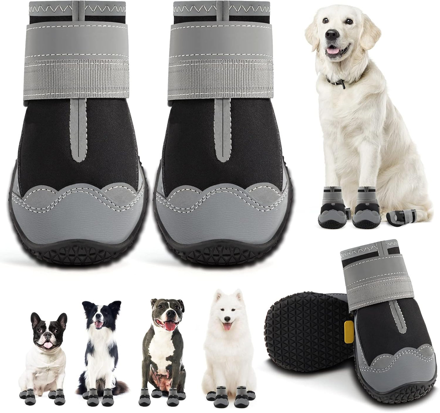 Dog Shoes for Small Dogs - Waterproof Booties for All Seasons