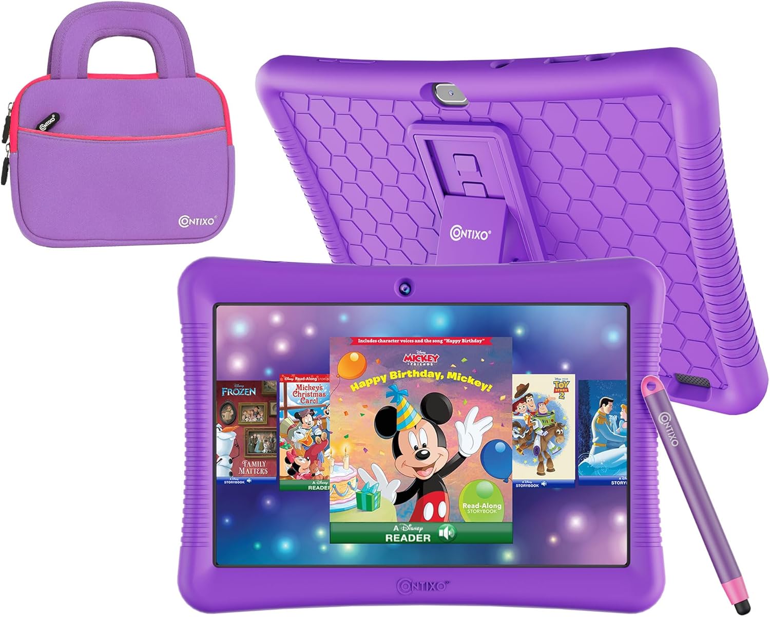 Contixo K102 10-Inch Kids Tablet Bundle with Disney eBooks