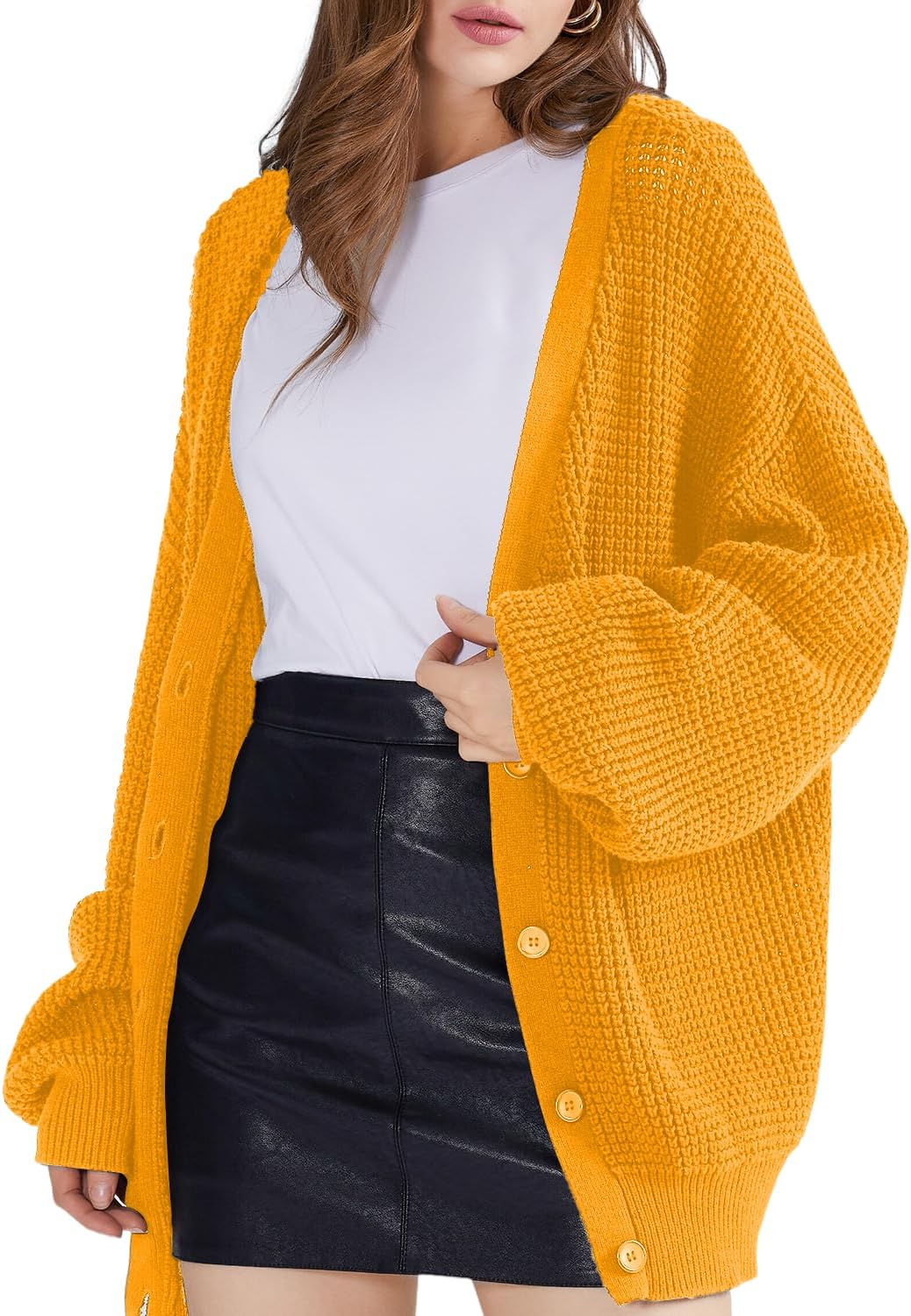 QUALFORT Cardigan Sweaters for Women: Cozy Cotton Knit Outerwear