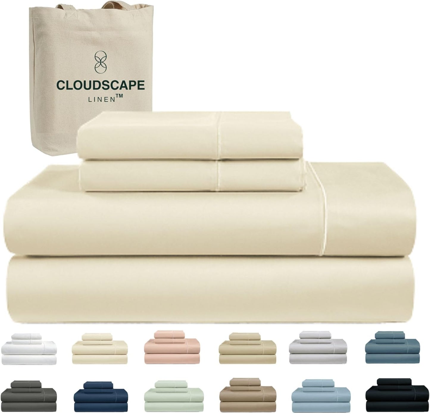 100% Egyptian Cotton California King Sheet Set for Luxury Sleep