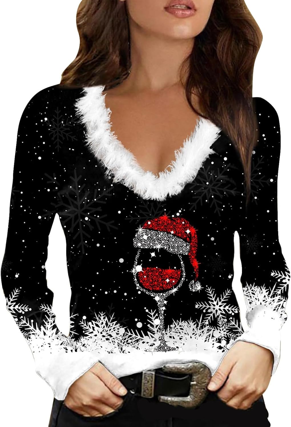 Cozy Red Snowflake Xmas Sweater - 2024 Holiday Chic!