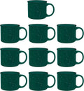 Ceramic Campfire Coffee Mugs 13 oz Set of 10 - Bulk Green