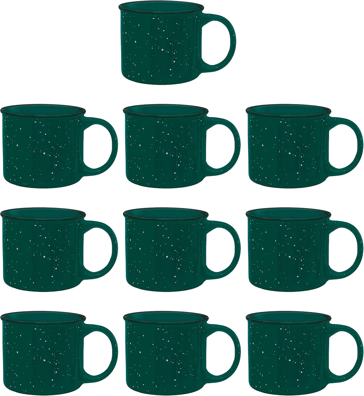 Ceramic Campfire Coffee Mugs Set of 10 for Outdoor Enjoyment
