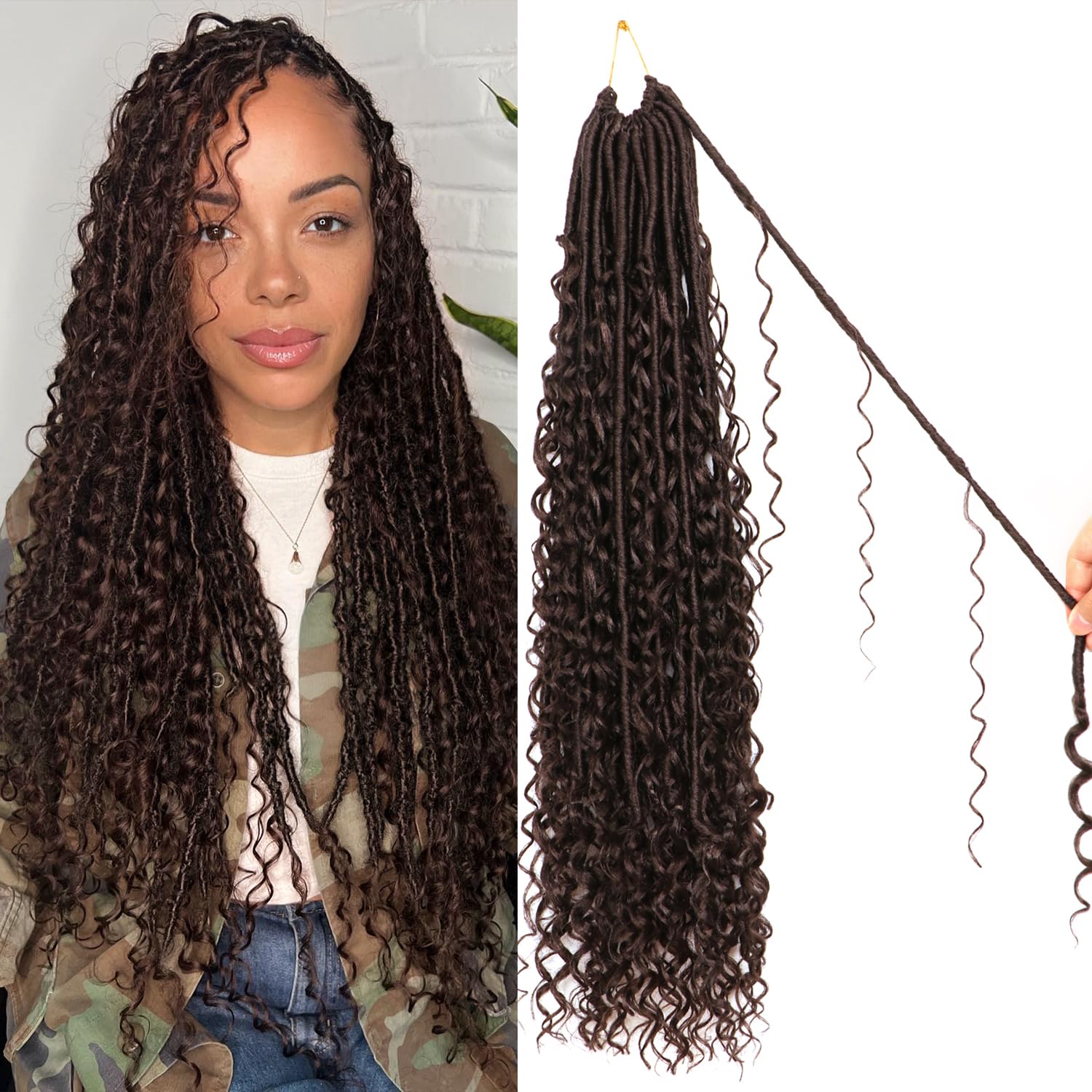 Goddess Faux Locs Crochet Hair - 24 Inch Boho Soft Locs
