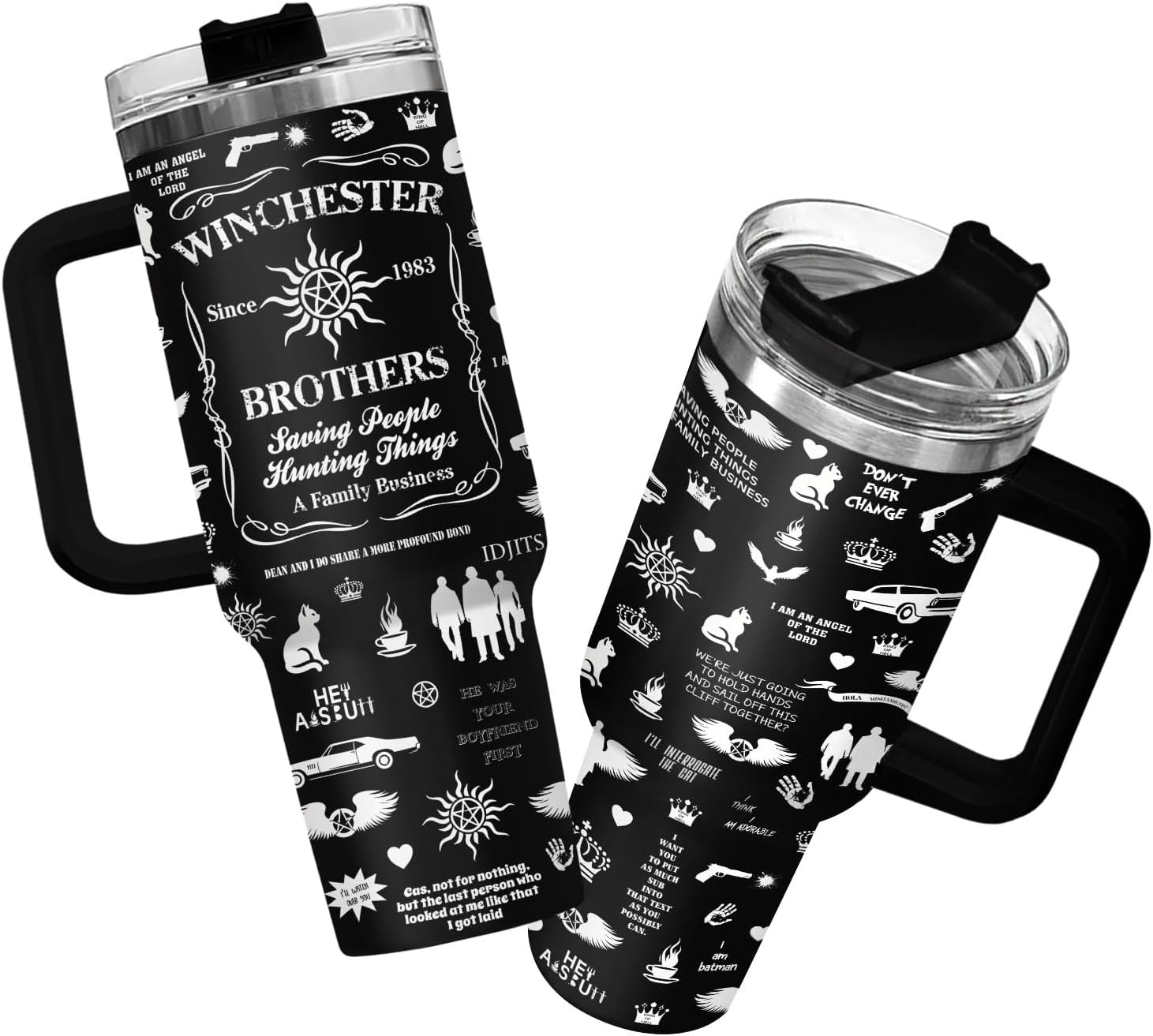 34HD Brothers Movie Tumbler 40 Oz Stainless Steel with Handle