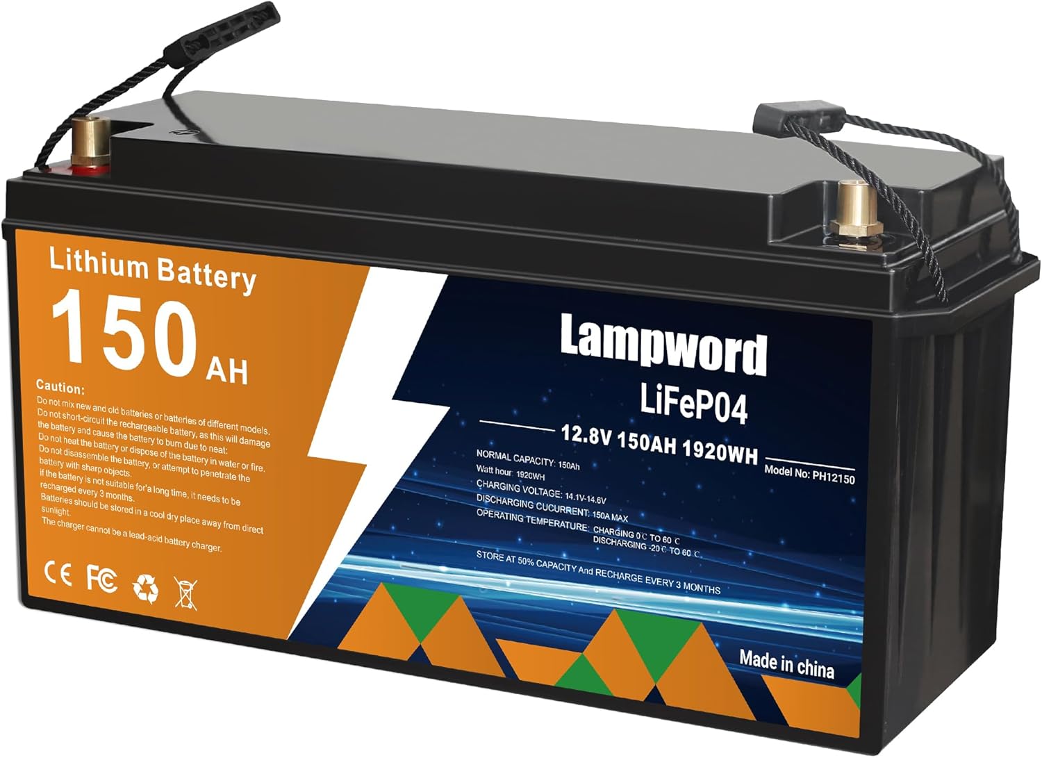 Ultimate 12v Deep Cycle Lithium Battery with Built-In BMS
