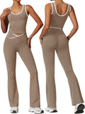 OLCHEE Womens Workout Sets for Yoga and Gym with Flare Leggings