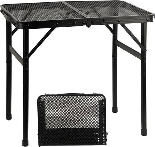 Portable Aluminum Grill Table - Lightweight & Adjustable