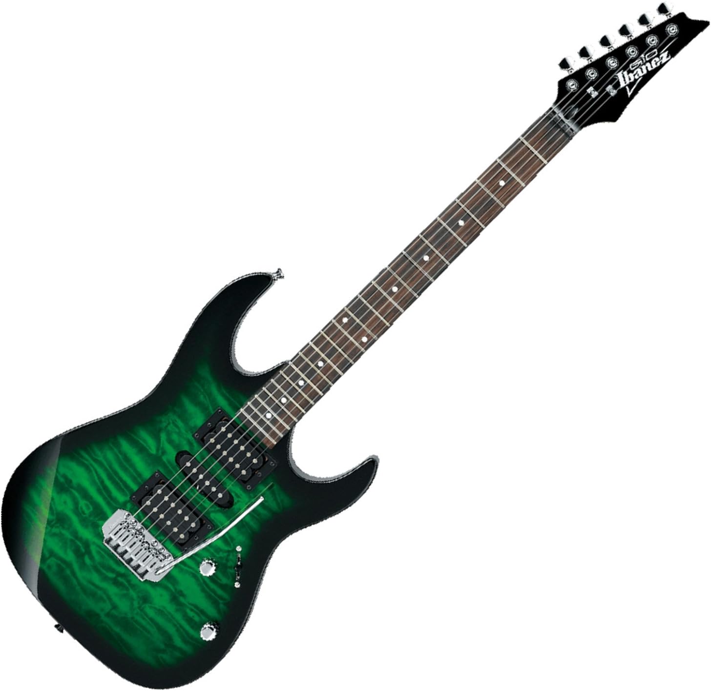Ibanez GRX70QA: Stunning Emerald Burst Finish