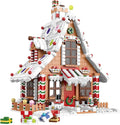 Christmas Gingerbread House Ornaments Building Set Toys - LED Light