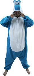 Blue Yoshi Kigurumi Onesie Suit - Cozy Unisex Fleece Costume