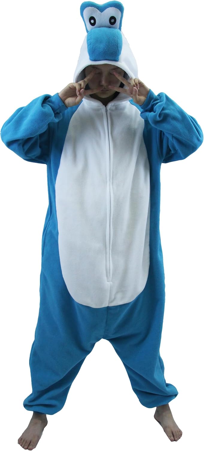 Adult Unisex Pink Yoshi Kigurumi Onesie for Cosplay Fun