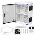 Outdoor Electrical Box 19.7x15.7x7.9 in Metal Vented Enclosure