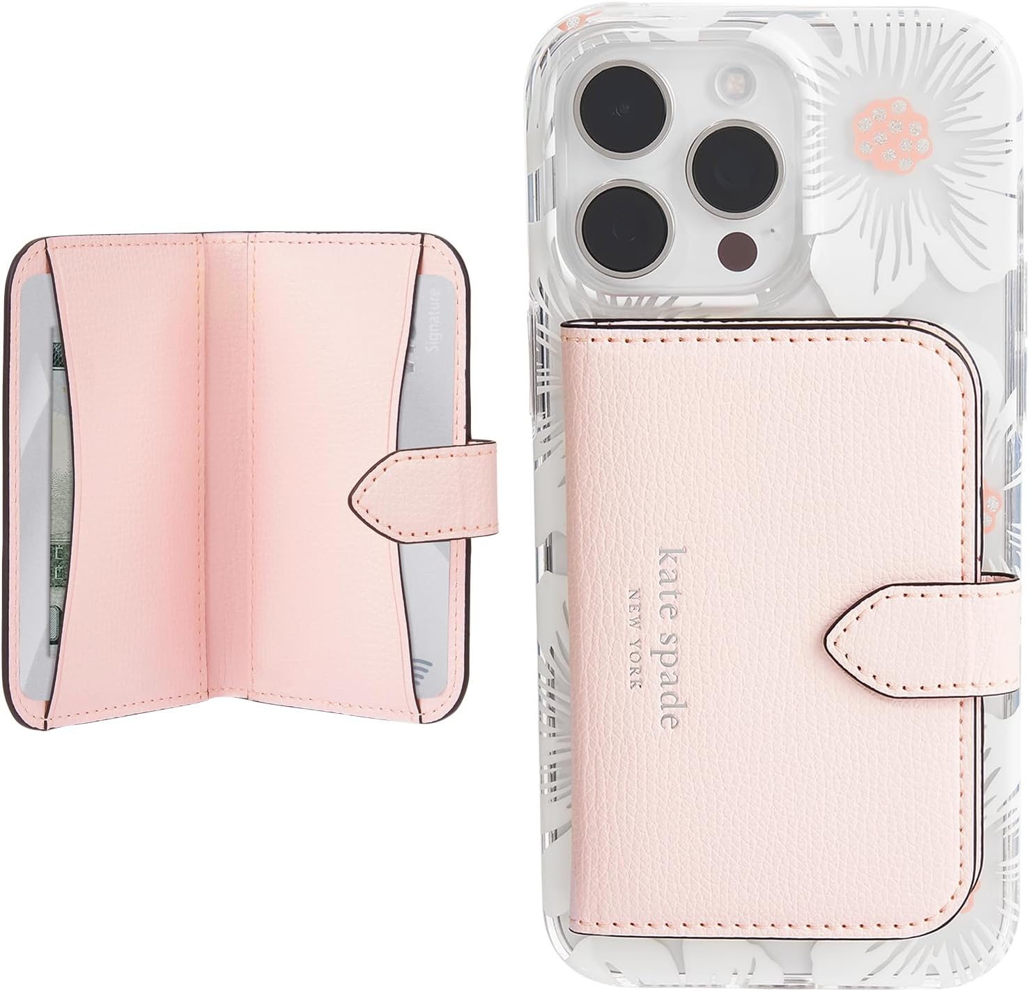 kate spade new york Morgan MagSafe Wallet for Phone in Chalk Pink