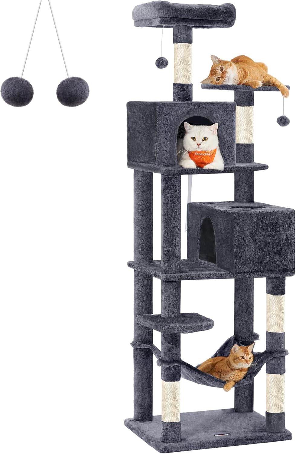 Feandrea Cat Tree 75.2-Inch Multi-Level Cat Tower for Cats