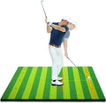 Pro Golf Mat with Stripe Alignment for Precision Swings