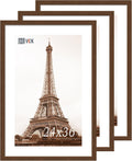 VCK 24x36 Brown Poster Frame 3 Pack - Raw Wood-Grain Elegance