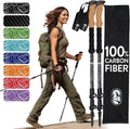 Carbon Fiber Trekking Poles with Cork & EVA Grips - Collapsible