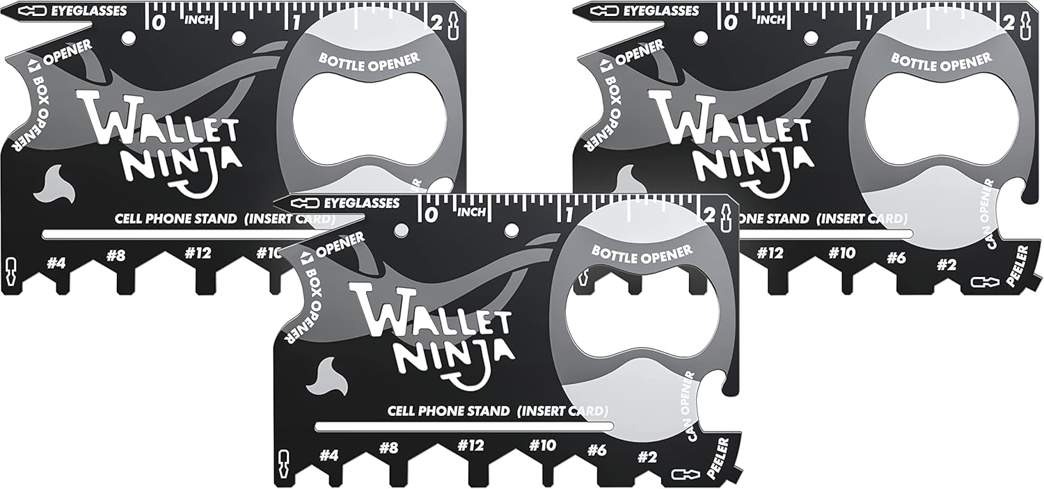 Wallet Ninja Multitool Card 18 in 1 for Quick Repairs and More