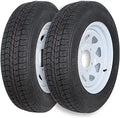 ST205/75D15 Bias Trailer Tire with 15ft White Wheel - 2PK Load Range C