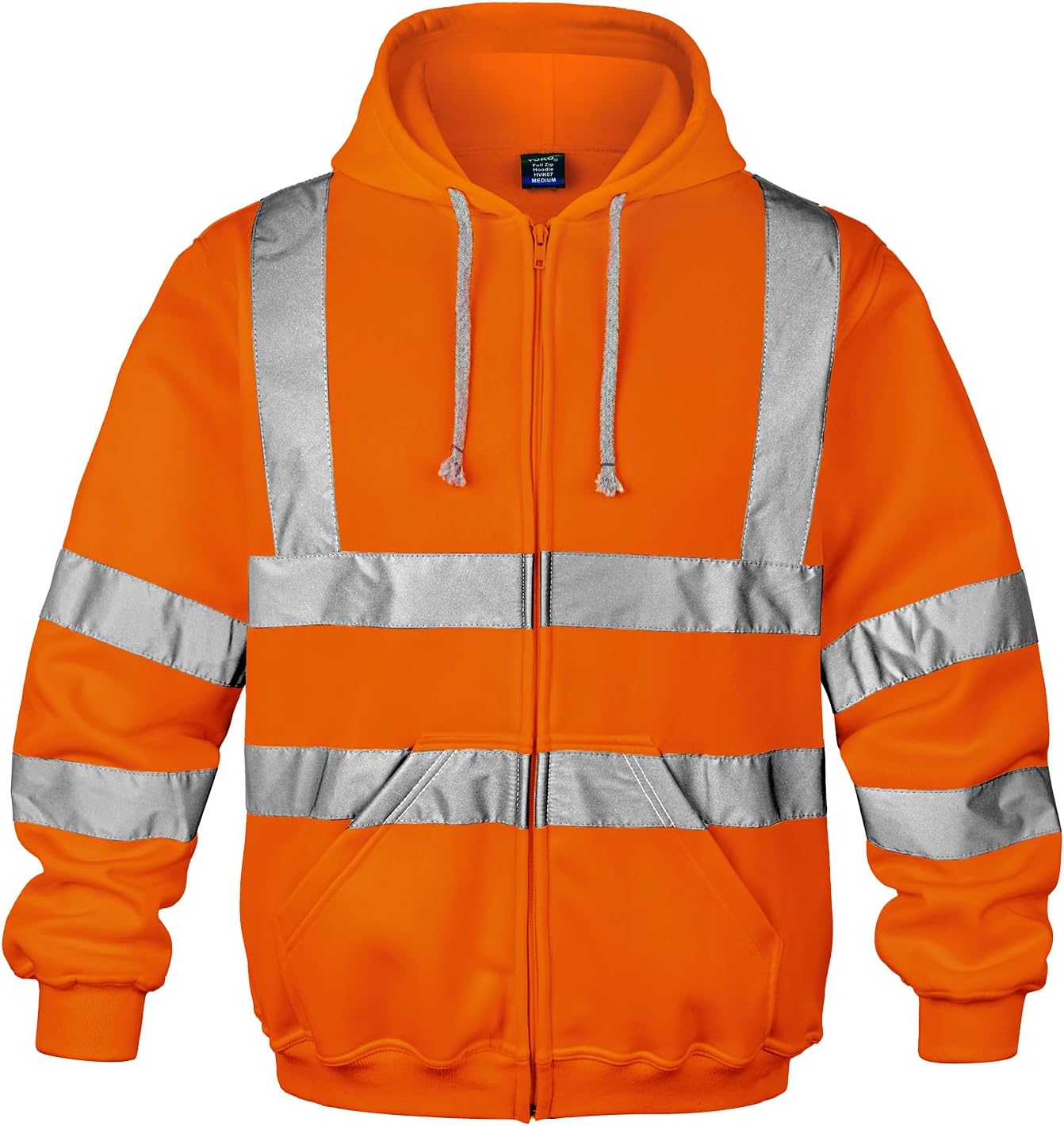 Hi Vis Men's Solid Color Reflective Sweatshirts for Safety