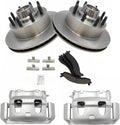Front Brake Pad & Rotor Kit Compatible with 1995-1996 Ford E-250/E-350