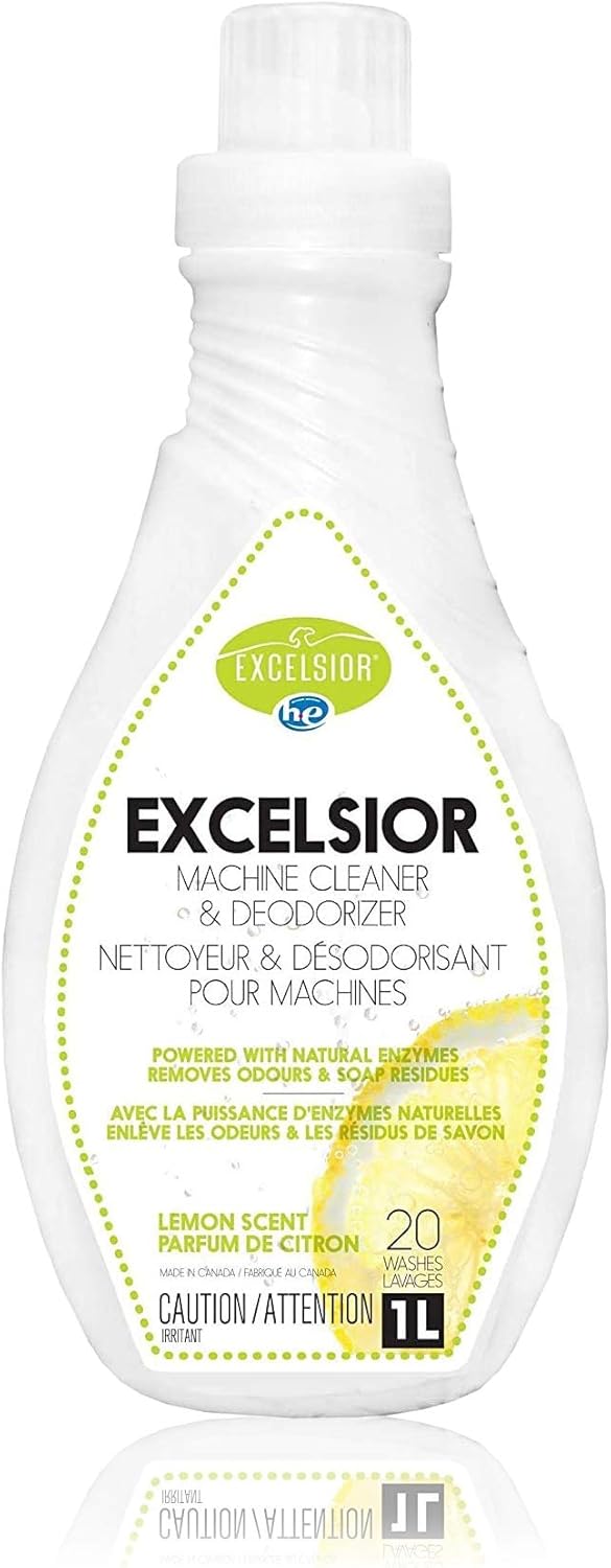 Excelsior HE Washer Cleaner & Deodorizer - 20 Cleanings, Lemon Scent
