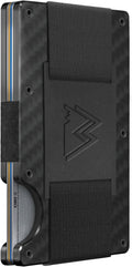 Slim RFID Aluminium Wallet for Men - Matte Carbon Fiber Minimalist
