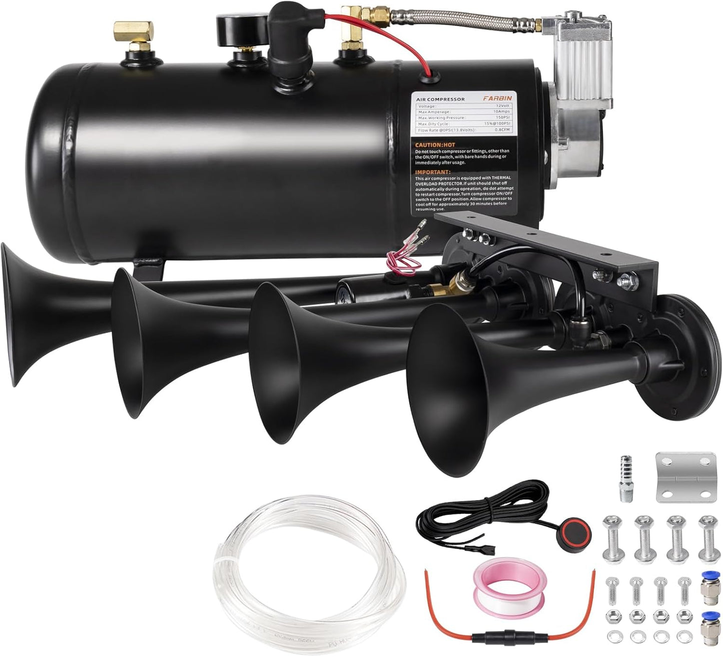Super Loud Train Horns Kit for Trucks, SUVs, and More
