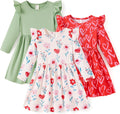 Girl Toddler 3-Pack Dresses - Soft Cotton Blend Sleeveless Set