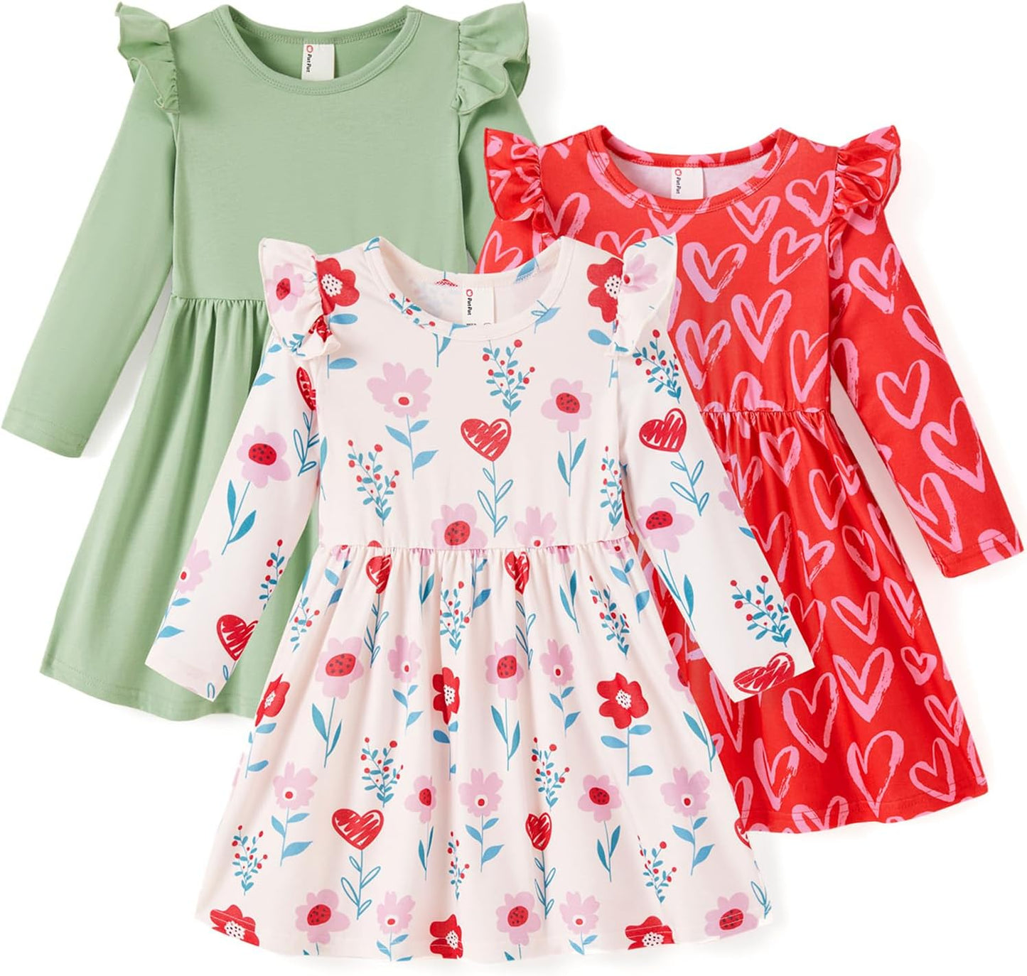 PATPAT Multipack Girl Toddler Dresses for Every Occasion