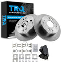 TRQ Rear Brake Pad & Rotor Kit Semi-Metallic Compatible with 1998-1999